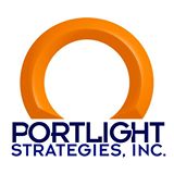 Logo of a orange colored ring and at the below the ring in dark blue text: Portlight Strategies, Inc.