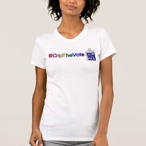 #CripTheVote T-shirt for women celebrating Pride