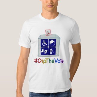 #CripTheVote t-shirt, white, for men
