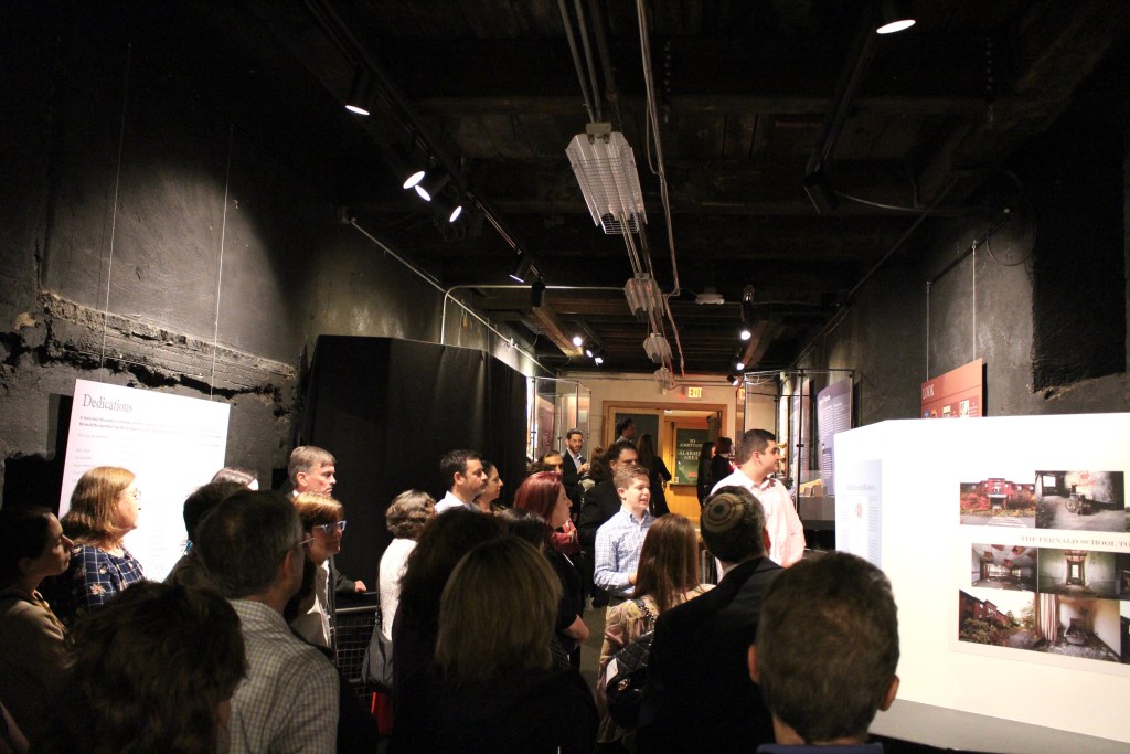 Students from Gann Academy's 11th Grade US History class lead a tour of their exhibit on disability history at the Charles River Museum of Industry and Innovation. Photo courtesy of Gann Academy. Photo credit: Maya Wainhaus
