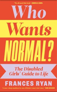 The cover of Who Wants Normal? is made up of yellow, orange, and lilac stripes. At the top and bottom of the cover is an endorsement quote. Jameela Jamil: “We all need this book.” Yomi Adegoke: “A razor sharp manifesto by one of Britain’s most vital voices.” 