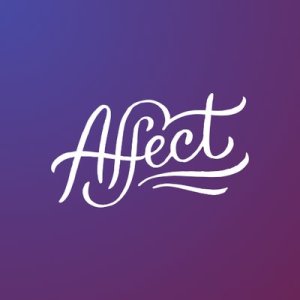 Graphic with a purple background with white script that reads, "Affect" with 2 wavy lines underlining the word underneath