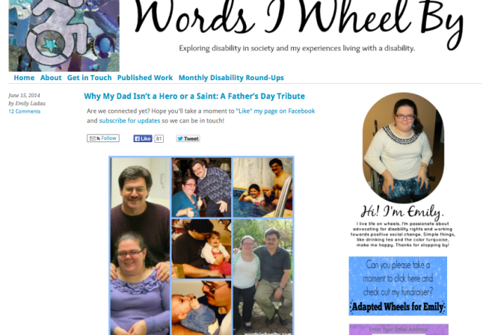 Screen shot of Words I Live By blog: http://wordsiwheelby.com