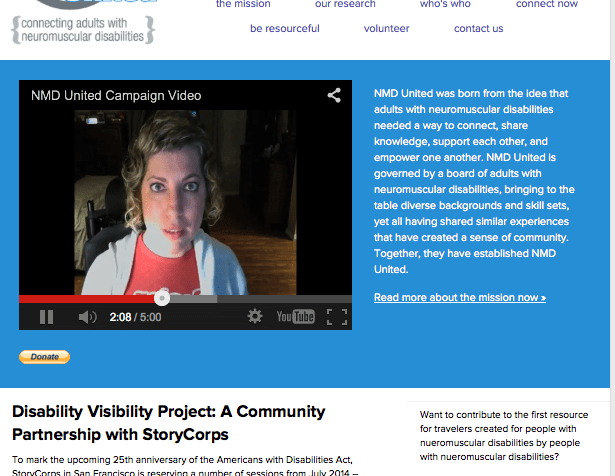 Screen shot of NMD United website: http://nmdunited.org/index.html