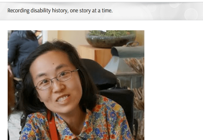 Screen shot from Special Hope Foundation's blog: http://specialhope.org/recording-disability-history-one-story-at-a-time/